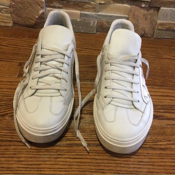 SALVATORE FERRAGAMO Gancini Leather Sneakers - Picture 1 of 10